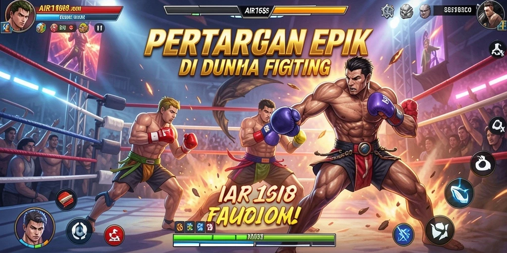 Screenshot gameplay AIR168 menunjukkan pertarungan yang menegangkan.