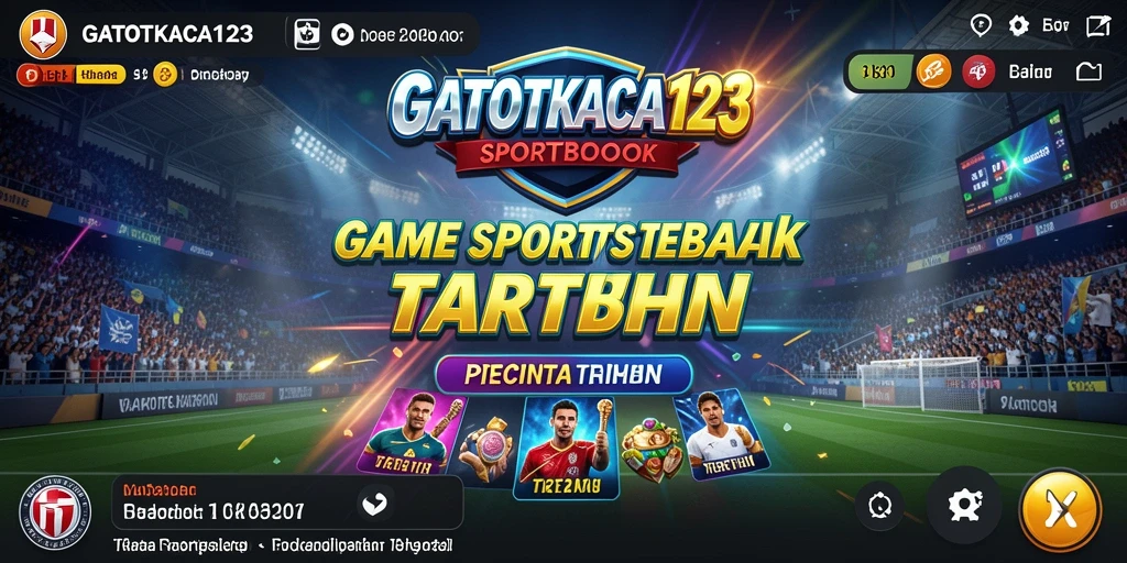 Tampilan antarmuka aplikasi GATOTKACA123 untuk taruhan olahraga.