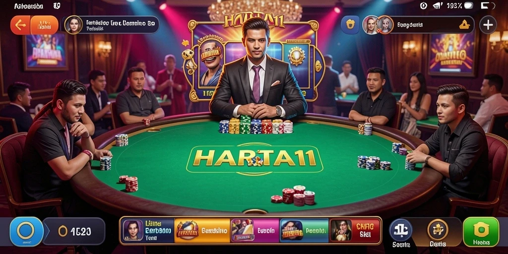 Tampilan permainan Live Casino yang menarik dan menegangkan di HARTA11.