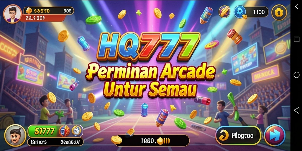 Tampilan seru gameplay HQ777 dengan tantangan Arcade.