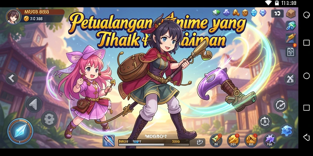 Screenshot gameplay MDG188 yang menampilkan aksi karakter Anime.