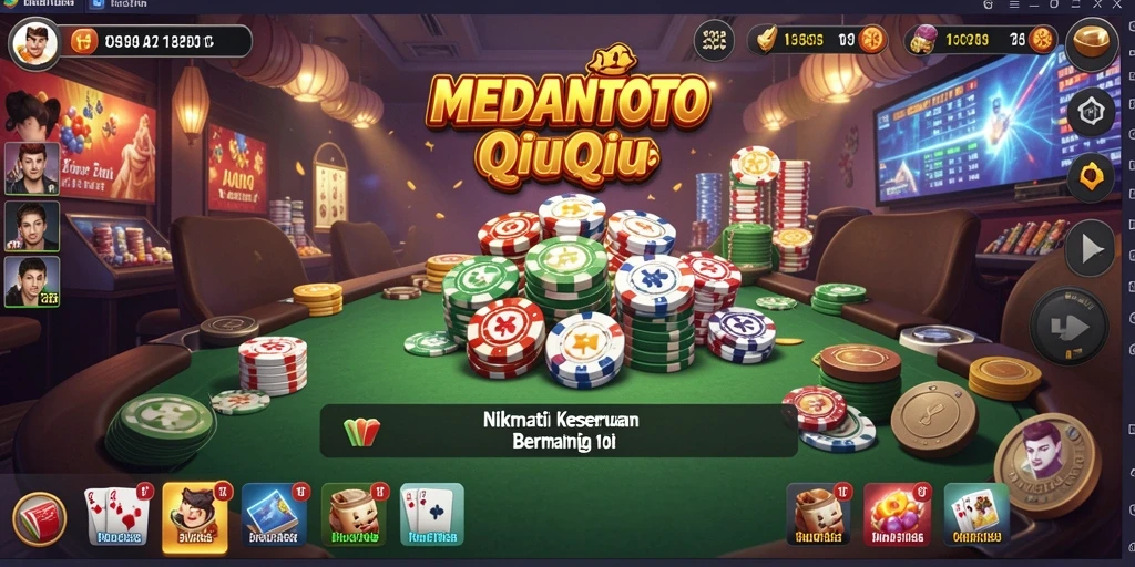 Tampilan permainan QiuQiu yang seru di MEDANTOTO.