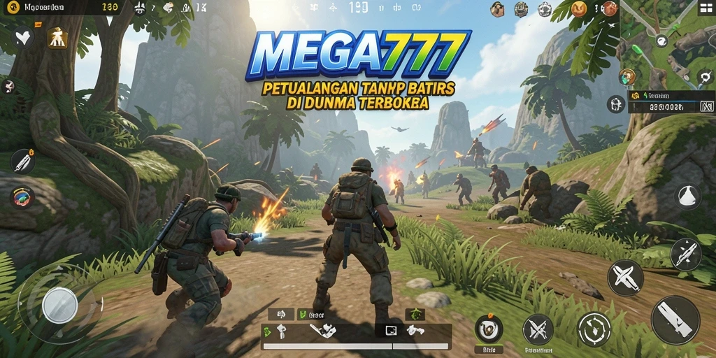 Tampilan grafis menakjubkan dari gameplay MEGA777 di dunia terbuka.