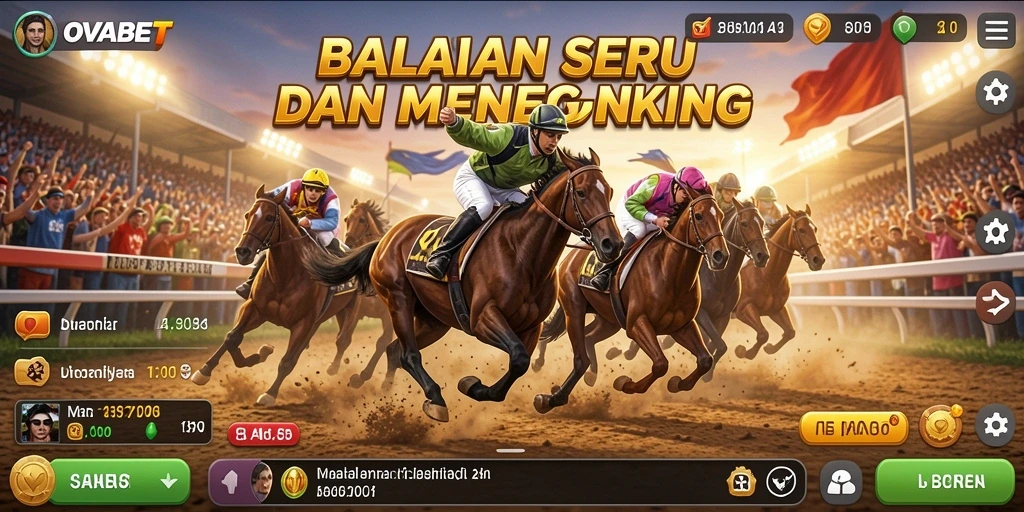 Tampilan penuh aksi dari balapan seru di OVABET.