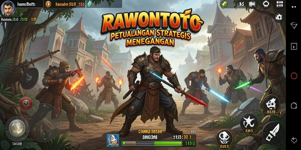 Gameplay mendebarkan di <strong>RAWONTOTO</strong> menunjukkan taktik yang digunakan dalam pertempuran.