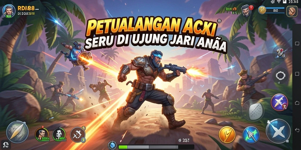 Tangkapan layar RDI88 menampilkan aksi pertempuran yang seru.