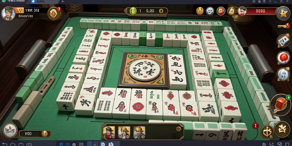 Tampilan gameplay seru dan grafis menawan dalam permainan Mahjong.